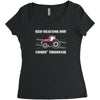 case ih red tractor boy comin' through Women's Triblend Scoop T-shirt