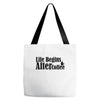 life begins after coffee Tote Bags