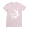 trophy wife deer Ladies Fitted T-Shirt