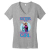 sister of the birthday girl Women's V-Neck T-Shirt
