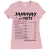 January Girl Facts Aquarius Ladies Fitted T-Shirt
