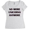 no more unicorns 2 Women's Triblend Scoop T-shirt
