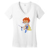 lion ow Women's V-Neck T-Shirt