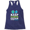 keep earth clean it's not uranus kawaii planets Racerback Tank