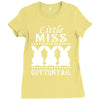 little miss cottontail cute bunny easter Ladies Fitted T-Shirt