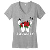 equality white Women's V-Neck T-Shirt