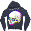 skull glitch Zipper Hoodie