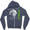 albert einstein theory of 7% proof geeky science cider scrumpy drinkin Zipper Hoodie