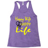happy wife happy life Racerback Tank