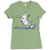 open wide Ladies Fitted T-Shirt