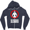 no humans allowed district 9 Zipper Hoodie