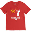 finger guns batle royal gaming V-Neck Tee