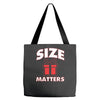 size matters Tote Bags