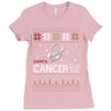santa cancer  christmas ugly t shirts Ladies Fitted T-Shirt