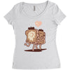 french toast kiss Women's Triblend Scoop T-shirt