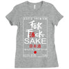 Fuck Sake (Black) Ladies Fitted T-Shirt