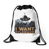 I Want To Leave Drawstring Bags