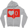no love notification Zipper Hoodie