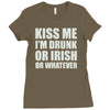 kiss me Ladies Fitted T-Shirt