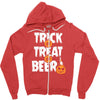 trick or treat or beer Zipper Hoodie