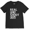 real men shoot raw funny photography V-Neck Tee