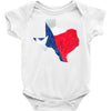 Eroded Texas Map With Flag Baby Bodysuit