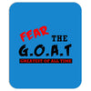 the goat white t shirt greatest of all time basketball baseball footba Mousepad