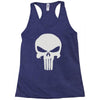 the punisher skull head Racerback Tank