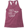 prick with a fork Racerback Tank