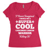 i never imagined i would be a super cool carcinoid cancer warrior kill Women's Triblend Scoop T-shirt