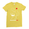 pregnant rex white and red color Ladies Fitted T-Shirt