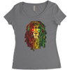 new! men's rasta vibe lion Women's Triblend Scoop T-shirt