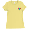 Love Is Love Lgbt Rainbow Heart Ladies Fitted T-Shirt