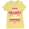 The Best Grammy Was Born In October Ladies Fitted T-Shirt
