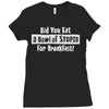 did you have a bowl of stupid for breakfast Ladies Fitted T-Shirt