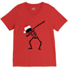 skeleton dabbing christmas V-Neck Tee