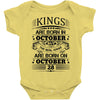 Real Kings Are Born On October 28 Baby Onesie