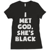 i met god she's Ladies Fitted T-Shirt