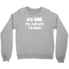 i still play with trains Crewneck Sweatshirt