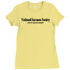national sarcasm society funny t shirt Ladies Fitted T-Shirt