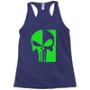 mad engine marvel brand punisher scar glow in the dark Racerback Tank