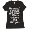 me crazy Ladies Fitted T-Shirt