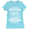 Super Cool Poppy Of A Freaking Awesome Granddaughter Ladies Fitted T-Shirt