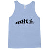 evolution of a cyclist mens black or blue cycling t shirt bike Tank Top