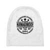 khabib nurmagomedov black logo Baby Beanies