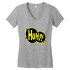 huh bang pow boom splat carto Women's V-Neck T-Shirt