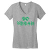 go vegan 4 Women's V-Neck T-Shirt