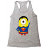 minion parody superman Racerback Tank
