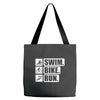 v6 swim bike run Tote Bags