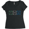 eat sleep money Women's Triblend Scoop T-shirt